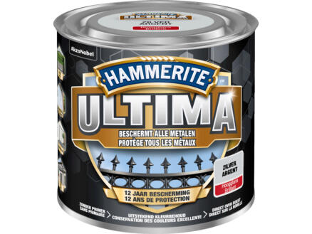 Hammerite Ultima metaallak hoogglans 0,25l zilver 1