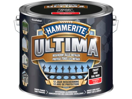 Hammerite Ultima metaallak hoogglans 2,5l zwart