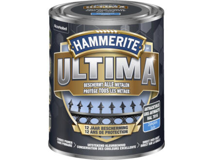 Hammerite Ultima metaallak zijdeglans 0,75l antracietgrijs 1