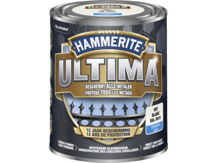 Hammerite Ultima metaallak zijdeglans 0,75l wit 1