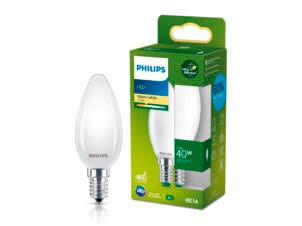 Philips Ultra Efficient LED kaarslamp mat glas E14 2,3W dimbaar