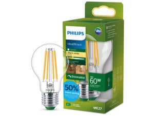Philips Ultra Efficient LED peerlamp E27 4W dimbaar