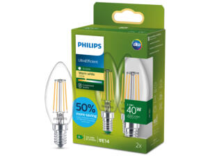 Philips Ultra Efficient LED spot 40W GU10 warm wit licht 2 stuks