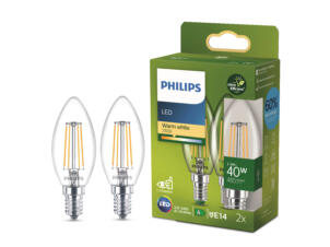 Philips Ultra Efficient LED spot 40W GU10 warm wit licht 2 stuks