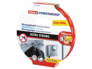 Tesa Ultra Strong ruban de montage 5m x 19mm blanc