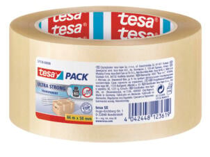 Tesa Ultra Strong ruban d'emballage adhésif 66m x 50mm transparent