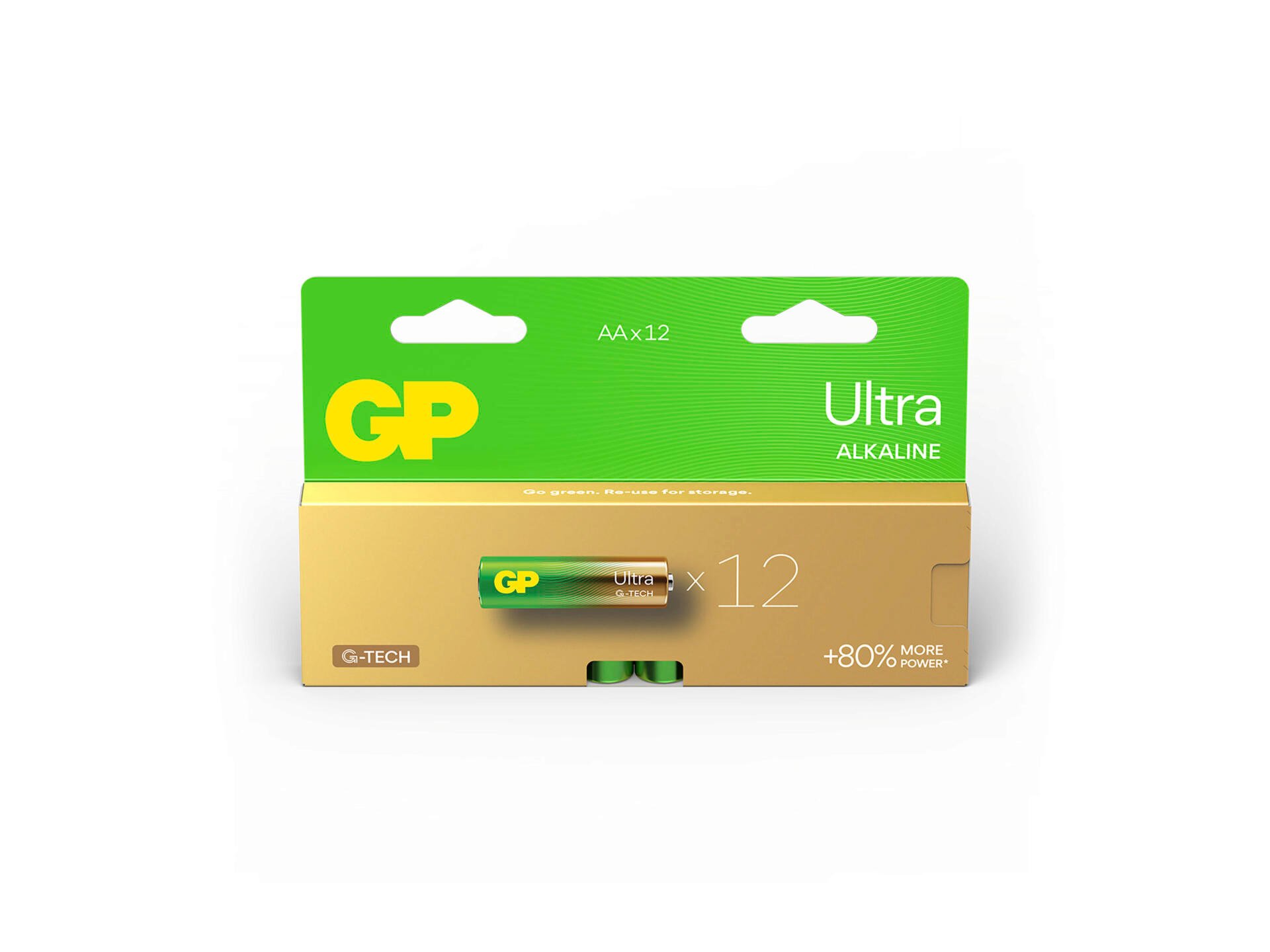 GP Ultra batterij alkaline AAA 12 stuks