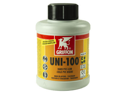 Bison Uni100 lijm voor harde PVC 250ml transparant + penseel 1