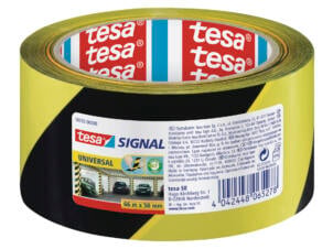 Tesa Universal ruban de signalisation 66m x 50mm jaune/noir