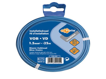 Profile VOB-kabel 1,5mm² 25m blauw 1