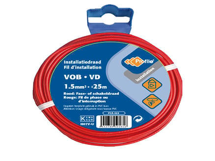 Profile VOB-kabel 1,5mm² 25m rood 1