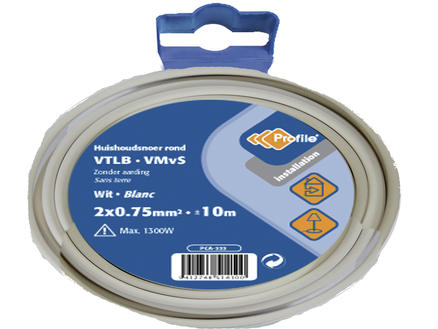 Profile VTLB-draad 2G 0,75mm² 10m wit 1