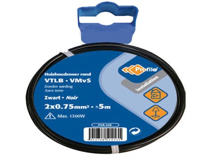 Profile VTLB-draad 2G 0,75mm² 5m zwart 1