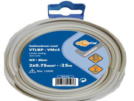 Profile VTLBP-draad 2G 0,75mm² 25m wit 1