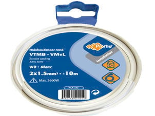 Profile VTMB-draad 2G 1,5mm² 10m wit