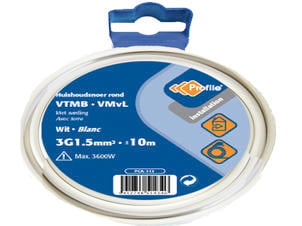 Profile VTMB-draad 3G 1,5mm² 10m wit