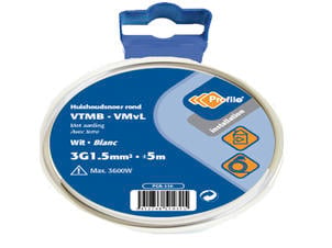 Profile VTMB-draad 3G 1,5mm² 5m wit