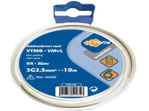 Profile VTMB-draad 3G 2,5mm² 10m wit