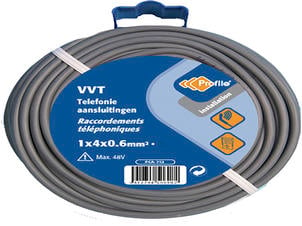 Profile VVT-draad 4G 0,6mm² 10m grijs