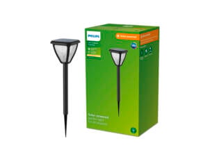 Philips Vapora potelet extérieur solaire 1,5W noir