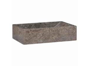 Vasque à poser 45x30x12 cm marbre gris
