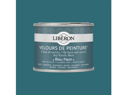 Velours de peinture peinture murale et plafond bleu paon 0,125l | Hubo