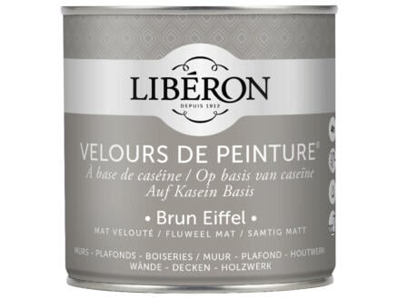 Velours de peinture peinture murale et plafond brun eiffel 0,5l | Hubo