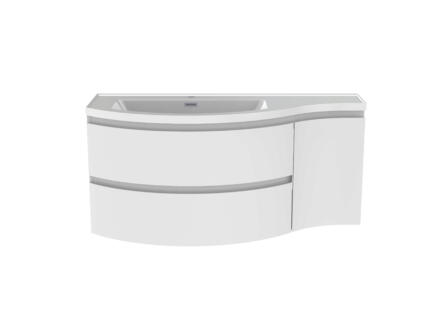 Allibert Verso Olav meuble lavabo + lavabo 110cm 2 tiroirs + 1 porte blanc brillant 1