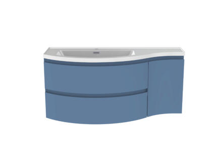 Allibert Verso Olav meuble lavabo + lavabo 110cm 2 tiroirs + 1 porte bleu baltique 1