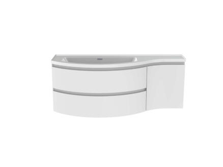 Allibert Verso Olav meuble lavabo + lavabo 130cm 2 tiroirs + 1 porte blanc brillant 1