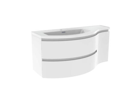Allibert Verso Olav meuble lavabo 110cm 2 tiroirs + 1 porte blanc brillant