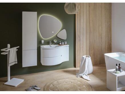 Allibert Verso Olav meuble lavabo 90cm 2 tiroirs + 1 porte blanc brillant