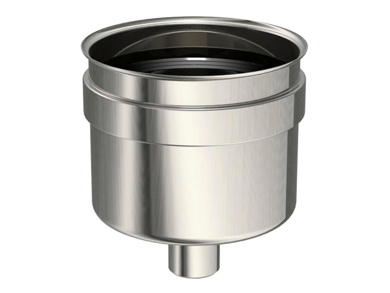 Saninstal Rookafv. stop+condensafv. 80mm inox