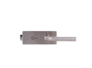 Solid Vetro deurklink met cilinderslot op plaat 240mm inox