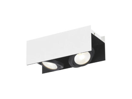 Eglo Vidago plafonnier LED 2x5,4 W dimmable blanc/noir 1