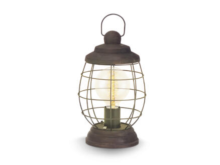 Eglo Vintage Bampton lampe de table E27 60W marron 1
