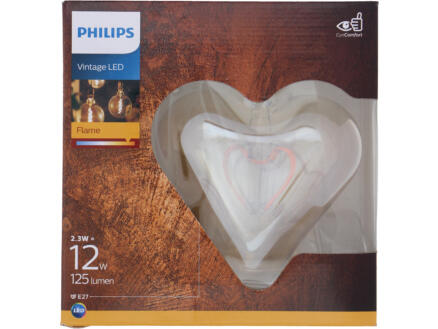 Philips Vintage LED lamp hartvormig filament E27 2,3W goud dimbaar 1