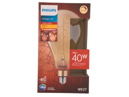 Philips Vintage LED peerlamp filament E27 6,5W goud dimbaar 1