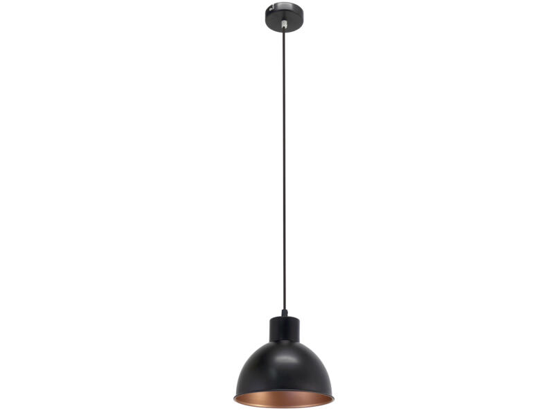 Eglo Vintage Truro 1 hanglamp E27 max. 60W zwart/koper