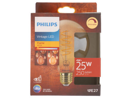 Philips Vintage ampoule LED globe filament E27 25W gold 1