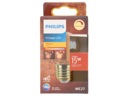 Philips Vintage ampoule LED sphérique filament E27 3,5W dimmable 1