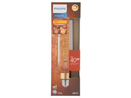 Philips Vintage ampoule LED tube E27 6,5W or dimmable 1