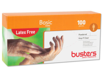 Busters Vinyl P Clear gants jetables L 100 pièces