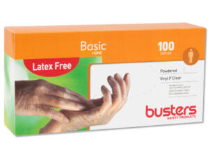Busters Vinyl P Clear wegwerphandschoenen L 100 stuks