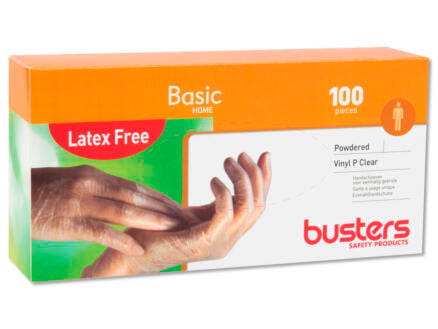 Busters Vinyl P Clear wegwerphandschoenen S 100 stuks