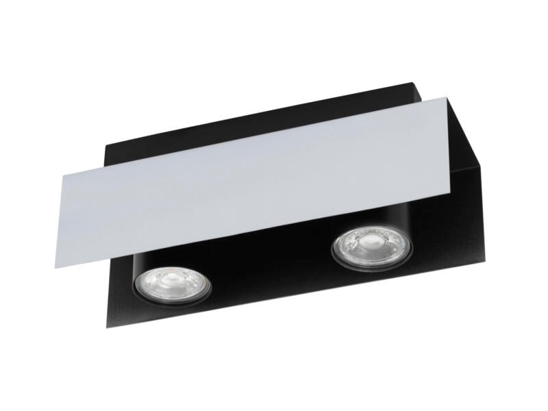 Eglo Viserba barre de spots LED GU10 2x5 W blanc/noir
