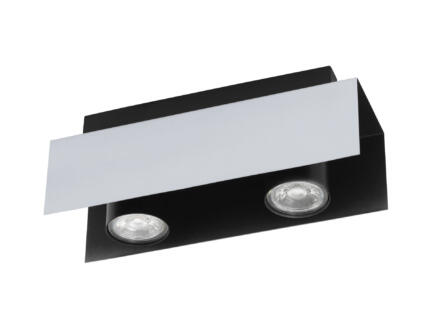Eglo Viserba barre de spots LED GU10 2x5 W blanc/noir