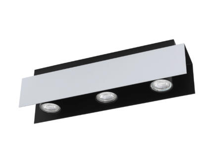 Eglo Viserba barre de spots LED GU10 3x5 W blanc/noir 1