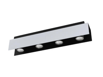 Eglo Viserba barre de spots LED GU10 4x5 W blanc/noir 1
