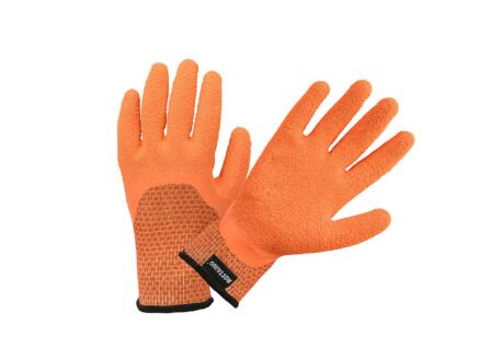 Visible gants de jardinage 8 polyester orange